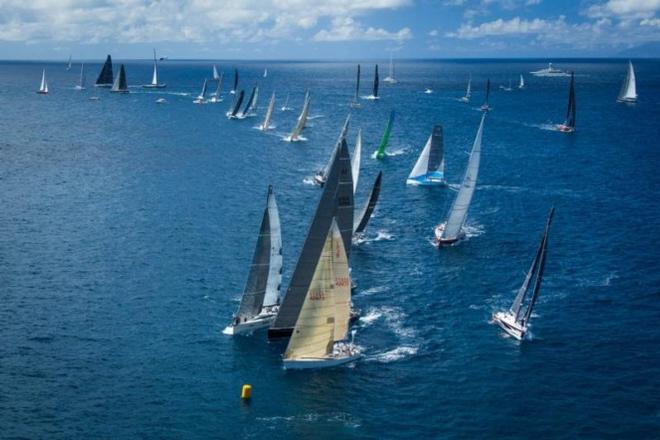 Second fleet to start the 600 mile RORC Caribbean 600 - IRC1 and Class40 fleet made an impressive sight ©  ELWJ Photography / RORC